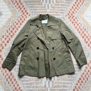 Everlane Olive Green Swing Trench Coat- S